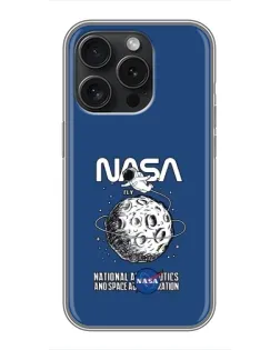 Чохол для iPhone 16 Pro з картинкою «NASA — місячна місія»