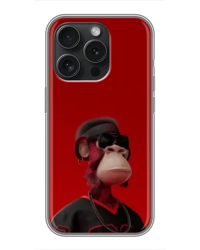 Чохол для iPhone 16 Pro з картинкою «Bored Ape в червоному» Чохол для iPhone 16 Pro з картинкою «Bored Ape в червоному»