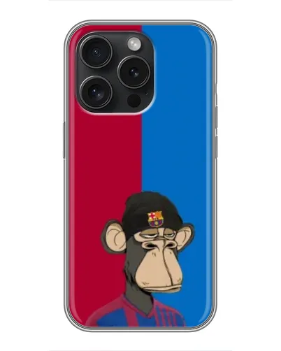 Чохол для iPhone 16 Pro з картинкою «Bored Ape — фанат Барси» Чохол для iPhone 16 Pro з картинкою «Bored Ape — фанат Барси»