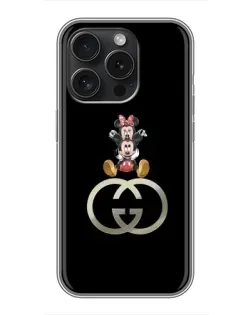 Чохол для iPhone 16 Pro з картинкою «Мінні Маус на лого»