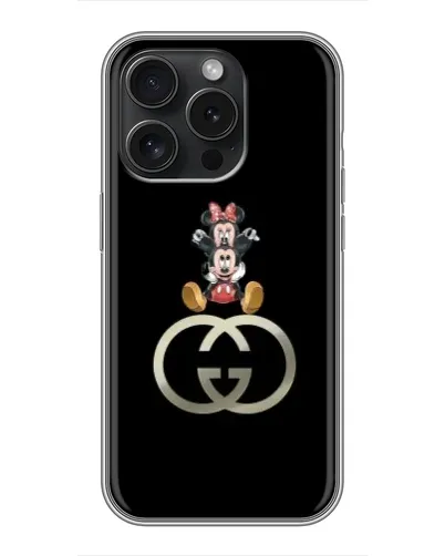 Чохол для iPhone 16 Pro з картинкою «Мінні Маус на лого»