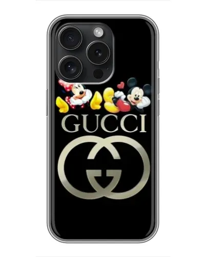 Чохол для iPhone 16 Pro з картинкою «Gucci — герої Disney»