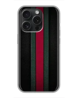 Чохол для iPhone 16 Pro з картинкою «Gucci — неонова лінія»