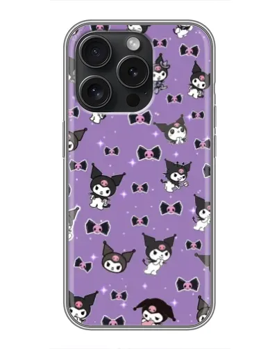 Чохол для iPhone 16 Pro з картинкою «Kuromi — патерн» Чохол для iPhone 16 Pro з картинкою «Kuromi — патерн»