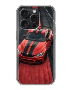 Чохол для iPhone 16 Pro з картинкою «BMW на червоній доріжці»