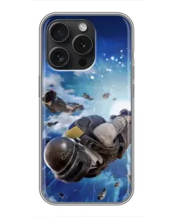 Чохол для iPhone 16 Pro з картинкою «Десант PUBG — стрибок»