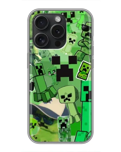 Чохол для iPhone 16 Pro з картинкою «Кріпери Minecraft» Чохол для iPhone 16 Pro з картинкою «Кріпери Minecraft»