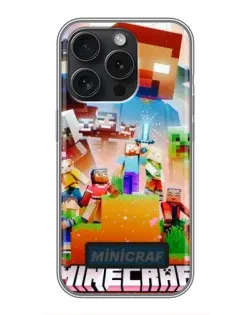 Чохол для iPhone 16 Pro з картинкою «Minecraft герої гри» Чохол для iPhone 16 Pro з картинкою «Minecraft герої гри»