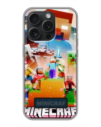 Чохол для iPhone 16 Pro з картинкою «Minecraft герої гри» Чохол для iPhone 16 Pro з картинкою «Minecraft герої гри»