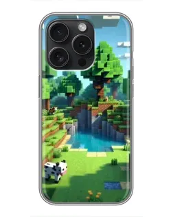 Чохол для iPhone 16 Pro з картинкою «Minecraft літній день»