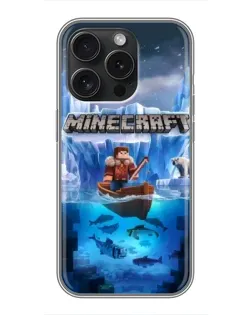 Чохол для iPhone 16 Pro з картинкою «Minecraft льодянийсвіт»