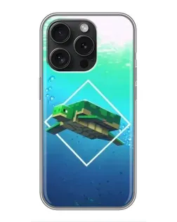 Чохол для iPhone 16 Pro з картинкою «Черепаха Minecraft»
