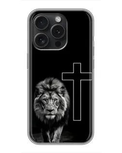 Чохол для iPhone 16 Pro з картинкою «Лев та Хрест» Чохол для iPhone 16 Pro з картинкою «Лев та Хрест»
