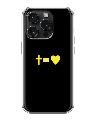 Чохол для iPhone 16 Pro з картинкою «Серце та Хрест» Чохол для iPhone 16 Pro з картинкою «Серце та Хрест»