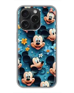 Чохол для iPhone 16 Pro з картинкою «Паттерн Міккі та Мінні»