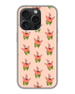 Чохол для iPhone 16 Pro з картинкою «Патрік Стар паттерн»