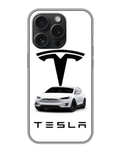 Чохол для iPhone 16 Pro з картинкою «Tesla White Style» Чохол для iPhone 16 Pro з картинкою «Tesla White Style»