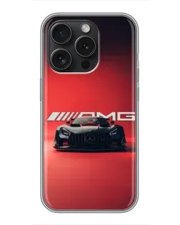 Чохол для iPhone 16 Pro з картинкою «Mercedes AMG — червона лінія»