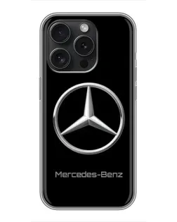 Чохол для iPhone 16 Pro з картинкою «Mercedes Silver Logo»