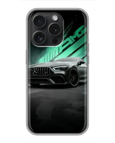 Чохол для iPhone 16 Pro з картинкою «Темний Mercedes AMG»