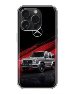 Чохол для iPhone 16 Pro з картинкою «Mercedes G-Class червоний»