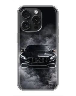 Чохол для iPhone 16 Pro з картинкою «Mercedes у диму»