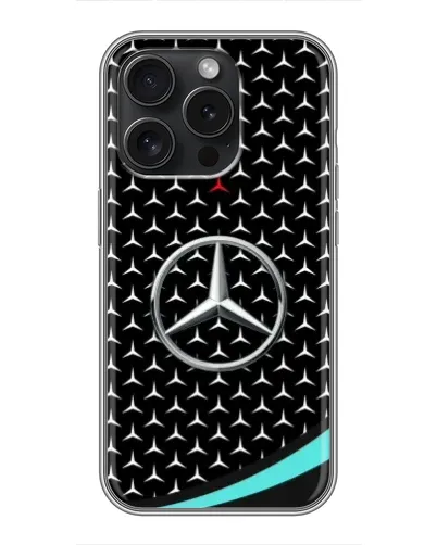 Чохол для iPhone 16 Pro з картинкою «Mercedes — бірюзовий акцент»