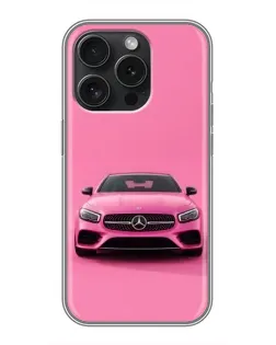 Чохол для iPhone 16 Pro з картинкою «Рожевий Mercedes AMG»