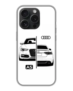Чохол для iPhone 16 Pro з картинкою «Audi — контрастний дизайн»