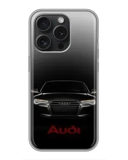 Чохол для iPhone 16 Pro з картинкою «Audi — градієнтний контур»