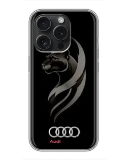 Чохол для iPhone 16 Pro з картинкою «Графіка — пантера та Audi»