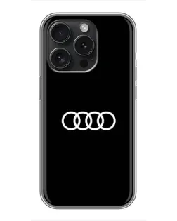 Чохол для iPhone 16 Pro з картинкою «Audi White Logo»