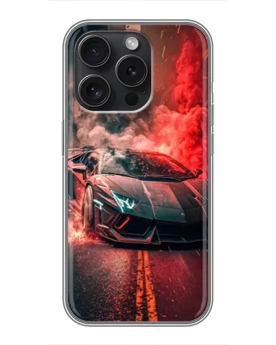 Чохол для iPhone 16 Pro з картинкою «Lamborghini червоний дим» Чохол для iPhone 16 Pro з картинкою «Lamborghini червоний дим»