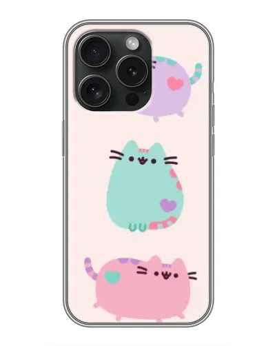 Чохол для iPhone 16 Pro з картинкою «Pusheen тріо» Чохол для iPhone 16 Pro з картинкою «Pusheen тріо»