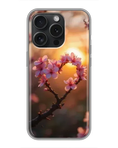 Чохол для iPhone 16 Pro з картинкою «Рожевий цвіт сердечко на тлі заходу» Чохол для iPhone 16 Pro з картинкою «Рожевий цвіт сердечко на тлі заходу»