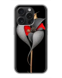 Чохол для iPhone 16 Pro з картинкою «Срібна фантазійна квітка» Чохол для iPhone 16 Pro з картинкою «Срібна фантазійна квітка»
