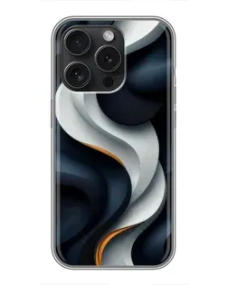 Чохол для iPhone 16 Pro з картинкою «Об'ємні чорно-білі стрічки» Чохол для iPhone 16 Pro з картинкою «Об'ємні чорно-білі стрічки»