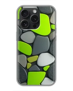 Чохол для iPhone 16 Pro з картинкою «Яскрава неонова галька»