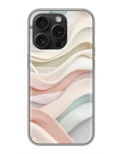 Чохол для iPhone 16 Pro з картинкою «Пастельні ніжні хвилі»