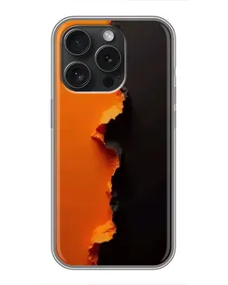 Чохол для iPhone 16 Pro з картинкою «Помаранчевий розлом»