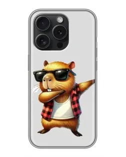 Чохол для iPhone 16 Pro з картинкою «Капібара репер даб» Чохол для iPhone 16 Pro з картинкою «Капібара репер даб»
