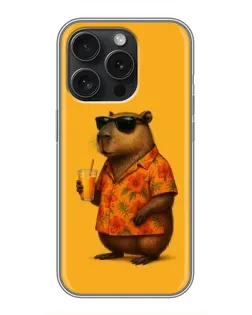 Чохол для iPhone 16 Pro з картинкою «Капібара на відпочинку» Чохол для iPhone 16 Pro з картинкою «Капібара на відпочинку»