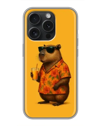 Чохол для iPhone 16 Pro з картинкою «Капібара на відпочинку» Чохол для iPhone 16 Pro з картинкою «Капібара на відпочинку»