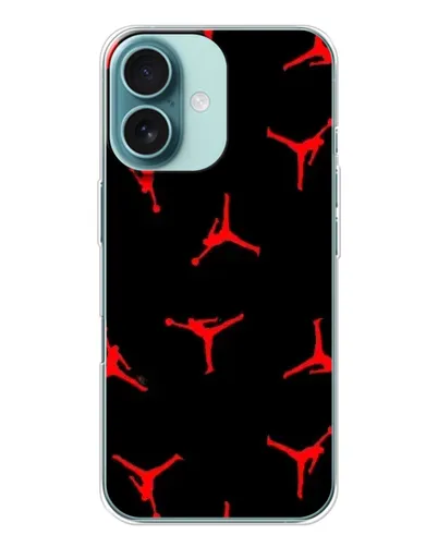 Чохол для iPhone 16 з картинкою «Jordan Red Pattern»