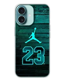 Чохол для iPhone 16 з картинкою «Jordan Cyan 23»