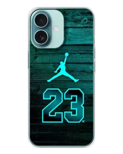 Чохол для iPhone 16 з картинкою «Jordan Cyan 23»