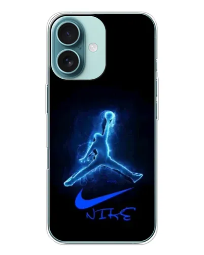 Чохол для iPhone 16 з картинкою «Jordan Neon Blue»