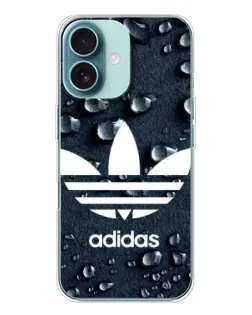 Чохол для iPhone 16 з картинкою «Adidas Trefoil Blue»