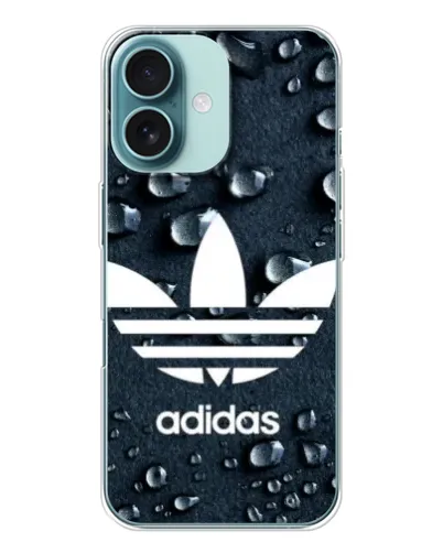 Чохол для iPhone 16 з картинкою «Adidas Trefoil Blue»