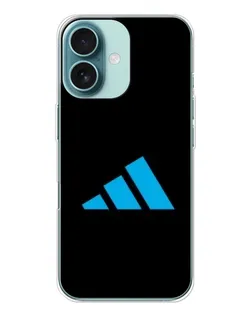 Чохол для iPhone 16 з картинкою «Adidas Cyan Logo»